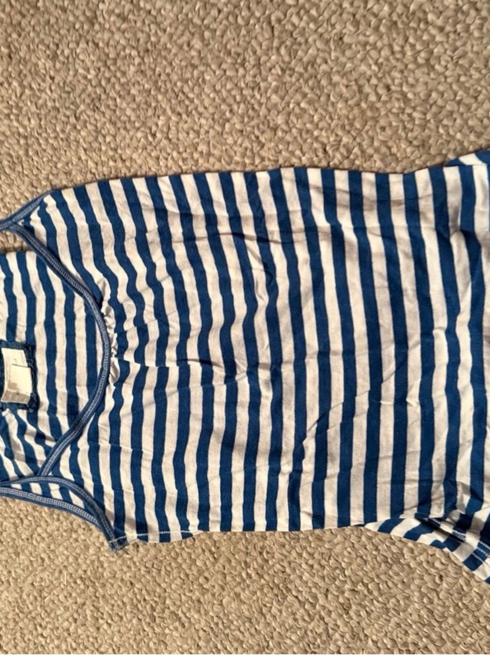 American Eagle Outfitters Blue and White Striped Tank Top